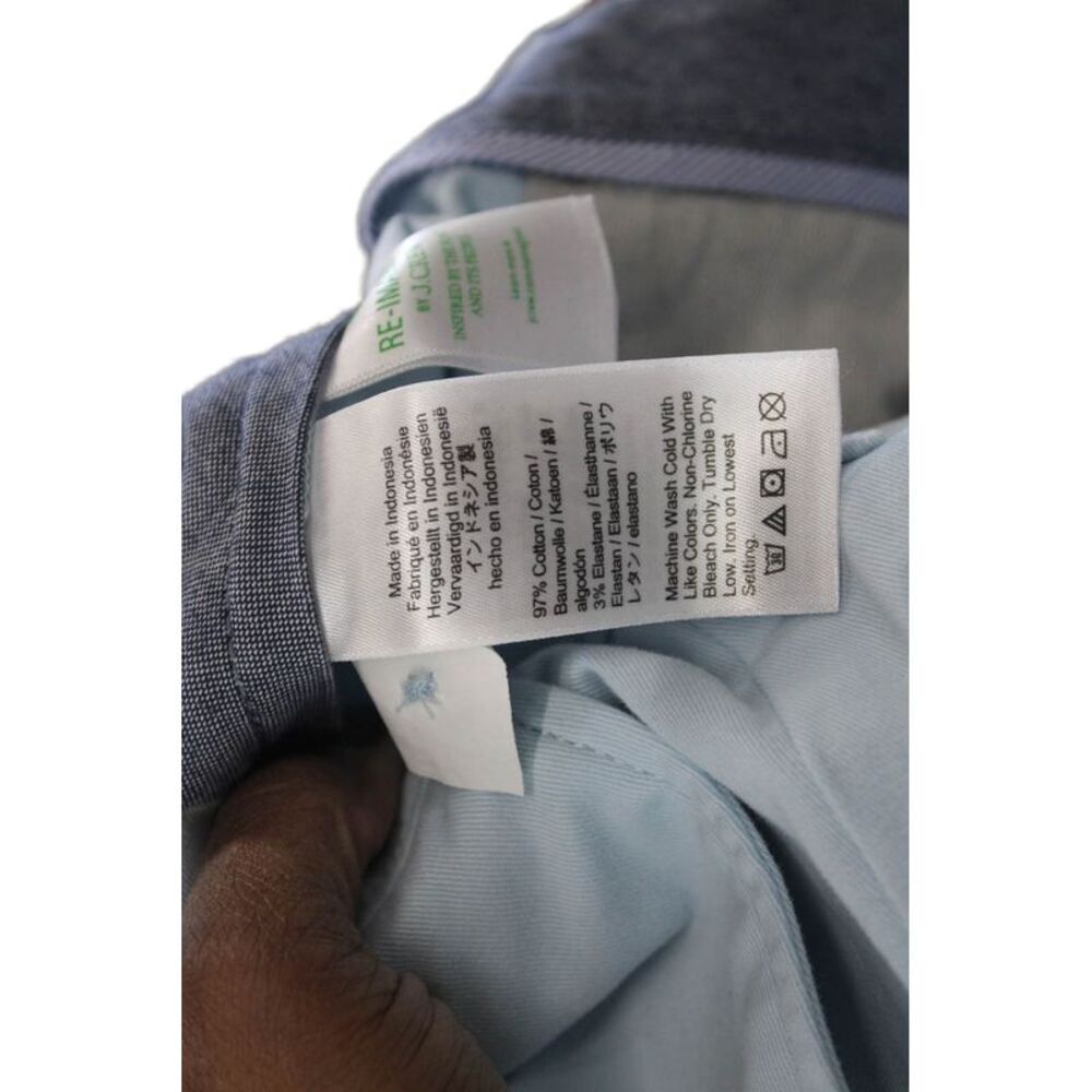 J Crew Women Straight Pants Blue Cotton Solid Size 31 - Picture 5 of 5